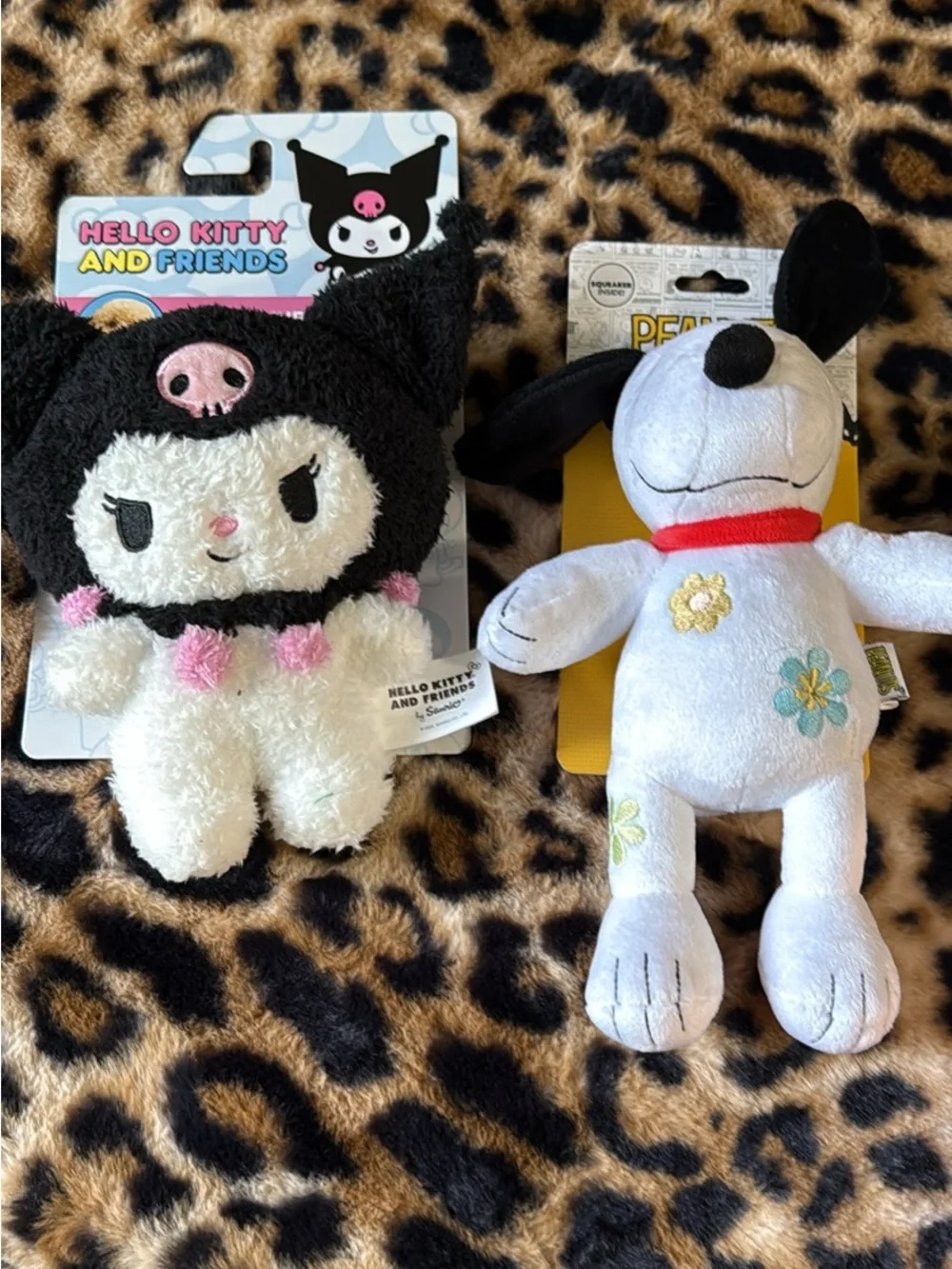 Cute Sanrio Plush Bundle Featuring My Melody & Kuromi Style Friends and snoopy